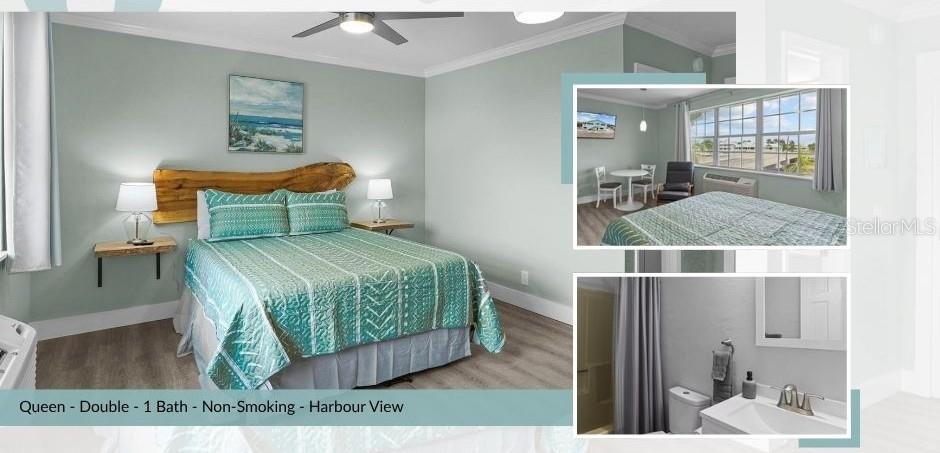 491 Dock Street Cedar Key, FL 32625 - Photo 10 of 22 a bedroom with a bed and a mirror on dresser