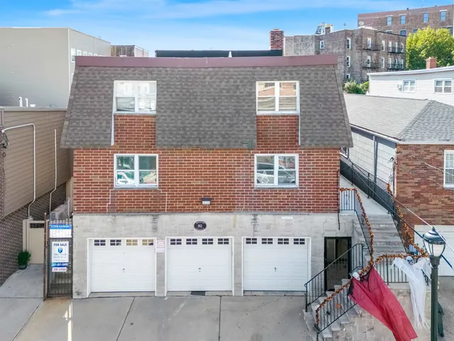 a front view of a building