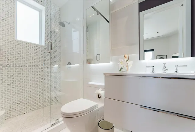 a view of a swimming pool with a garden