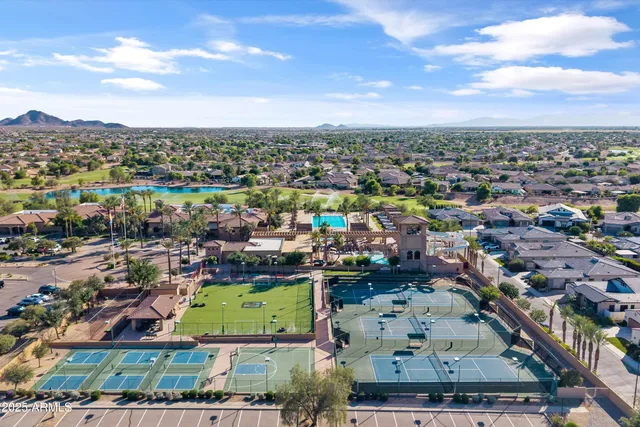an aerial view of a city