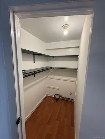 a storage room with empty racks