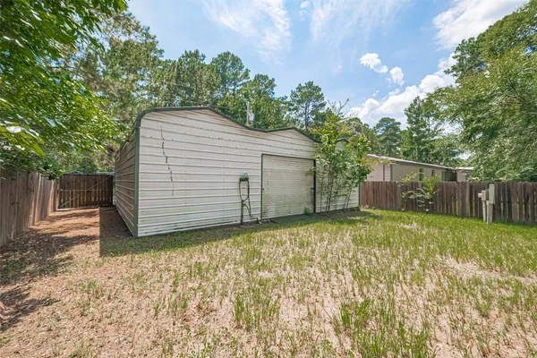 a backyard of a house