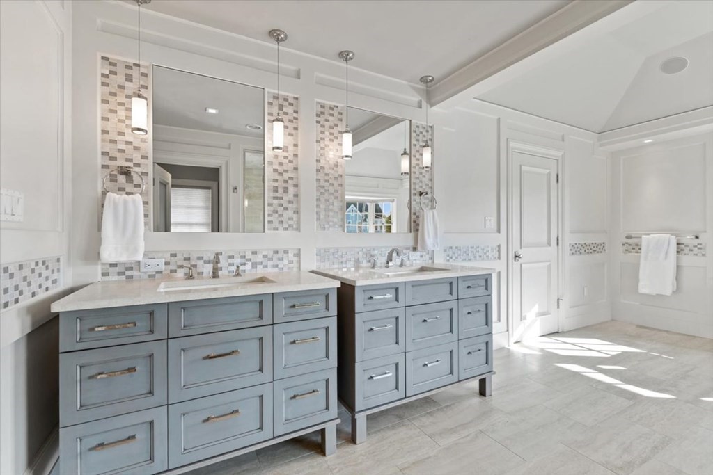 15 Spray Avenue Marblehead, MA 01945 - Photo 26 of 42 a bathroom with a granite countertop sink mirror and double