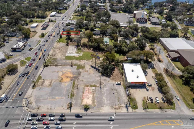 an aerial view of a city