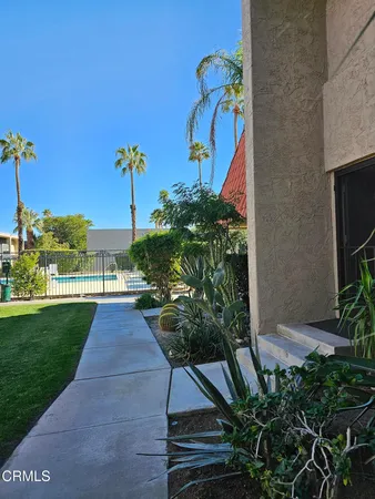 a park view with a garden space