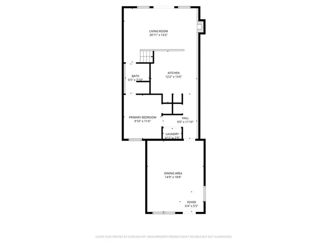 a picture of a bench in front of door