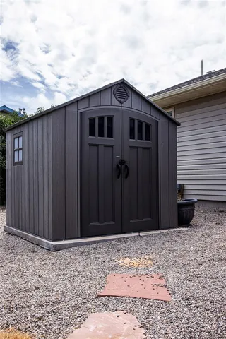 a backyard of a house