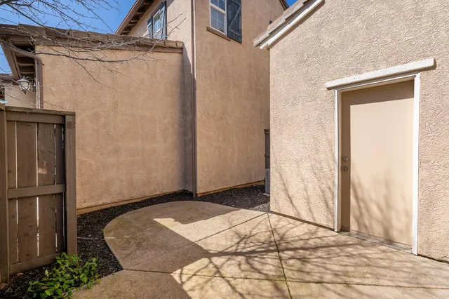 a backyard of a house