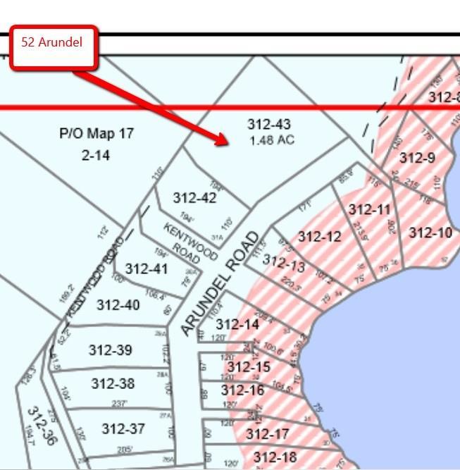 52 Arundel Road Raymond, ME 04071 - Photo 26 of 31 Lot from town map