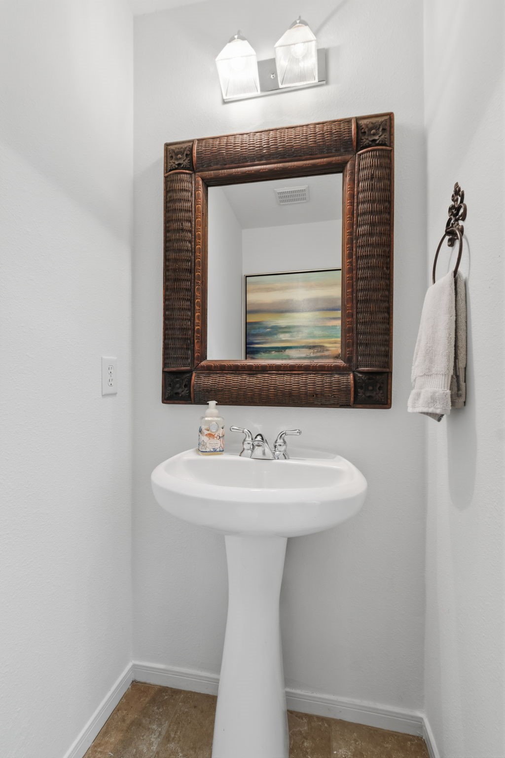 8419 Marchelle Lane Spring, TX 77379 - Photo 19 of 42 a bathroom with a sink and a mirror