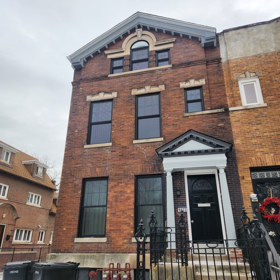 a front view of a house
