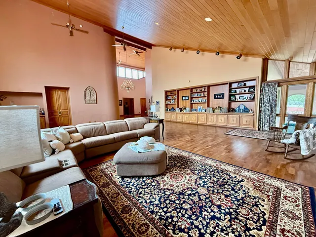 a bathroom with a tub and a sink