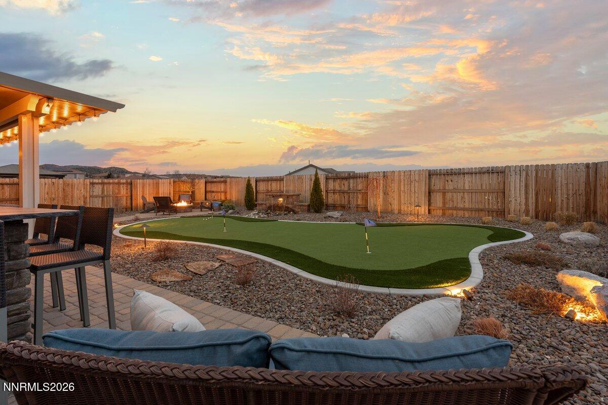 477 Scenic Ridge Drive Reno, NV 89506 - Photo 5 of 43 Back Yard Dusk side view