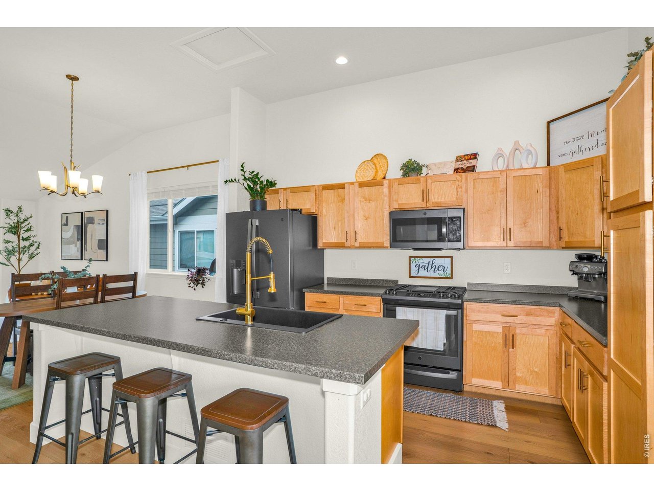 934 Milner Pass Road Severance, CO 80550 - Photo 7 of 33 A brushed gold faucet is spot on trend, with ample counters and cupboards to complete the space!