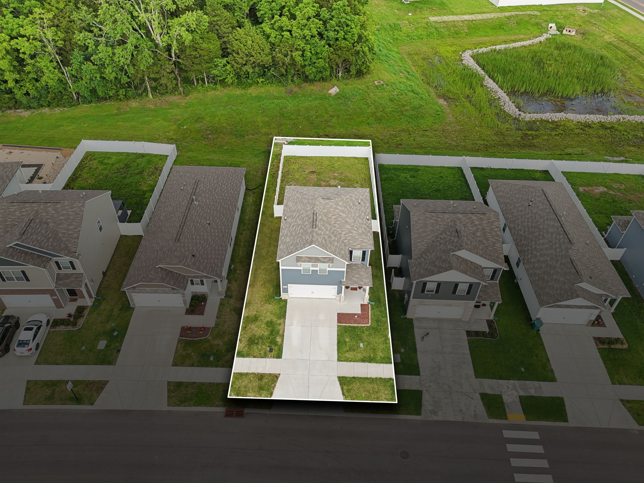 868 Long Leaf Road Lebanon, TN 37087 - Photo 2 of 40 an aerial view of a house with a garden
