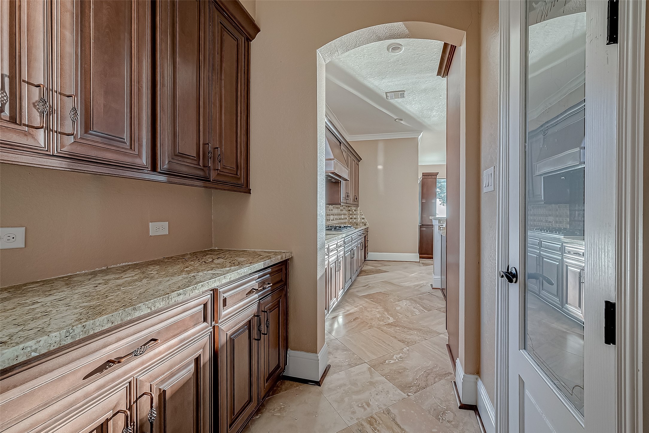 2011 Crescent Drive La Porte, TX 77571 - Photo 16 of 47 a kitchen with granite countertop a sink and cabinets