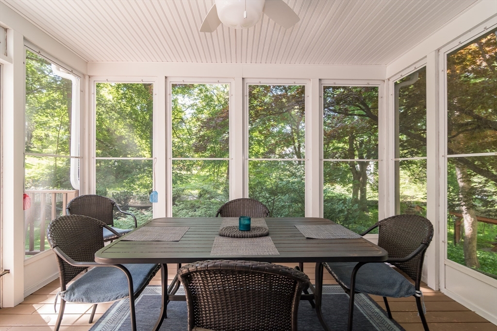 4 Philip Road Lexington, MA 02421 - Photo 9 of 19 a view of a dining room with furniture window and outside view