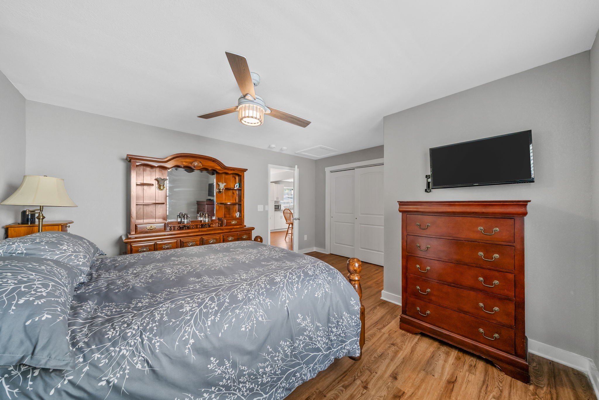 939 Shearor Street Clarksville, TN 37040 - Photo 13 of 26 a bedroom with a bed and a flat screen tv