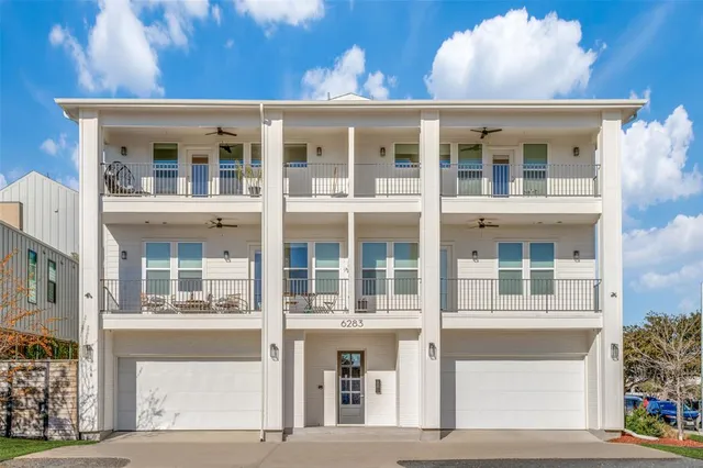 a view of a brick building