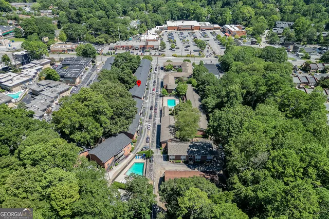 an aerial view of a city