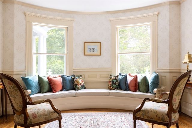 a living room with furniture and floor