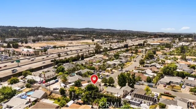an aerial view of multiple house