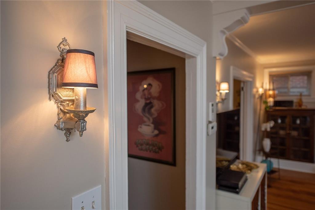 Special touches of character like these wall sconces throughout this home.