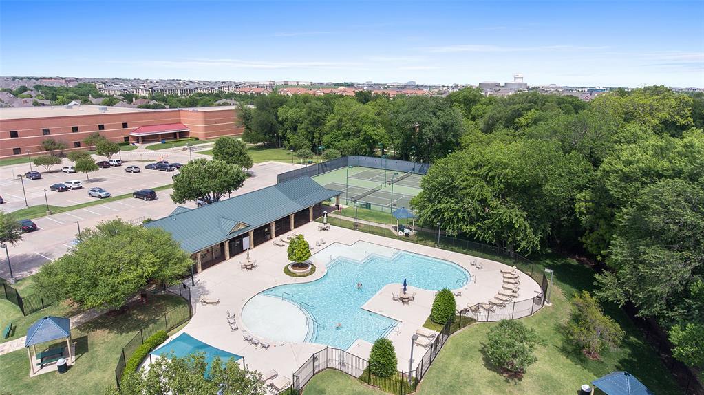 1715 San Jacinto Drive Allen, TX 75013 - Photo 30 of 33 an aerial view of a swimming pool a yard and lake view
