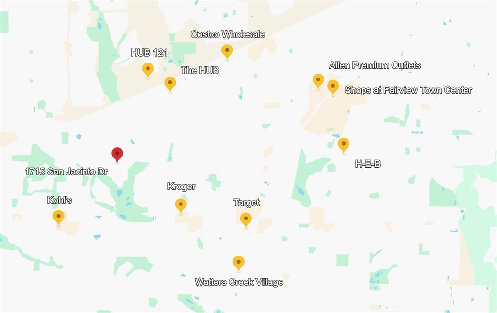 1715 San Jacinto Drive Allen, TX 75013 - Photo 32 of 33 Fabulous shopping and dining options are all around the property! Additionally, the popular grocery stores HEB and Costco Allen locations are in close proximity.