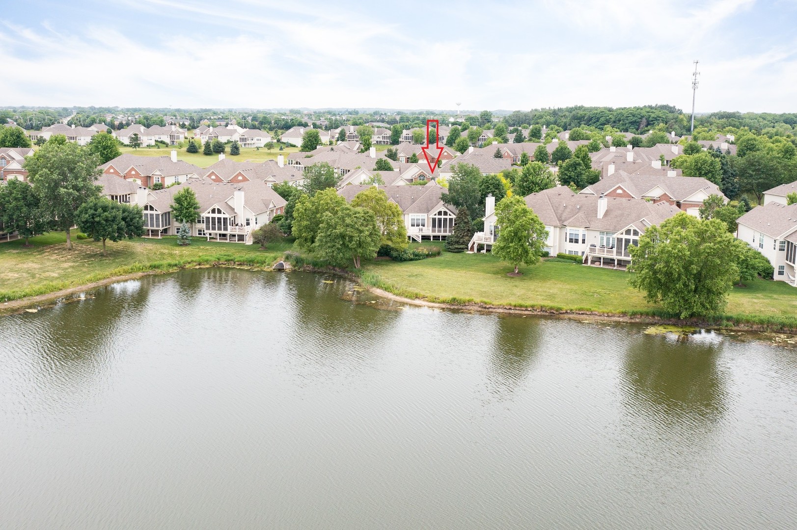 1 Sugar Maple Court Lake In The Hills, IL 60156 - Photo 29 of 29 an aerial view of residential houses with outdoor space and lake view
