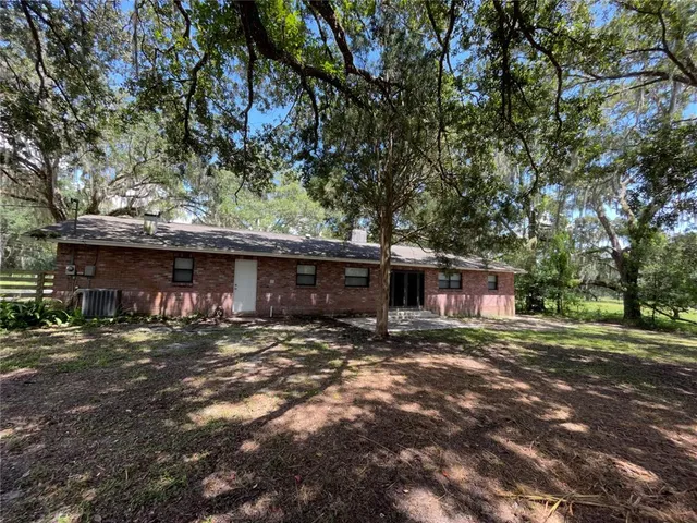 a view of a house with a tree in front of it