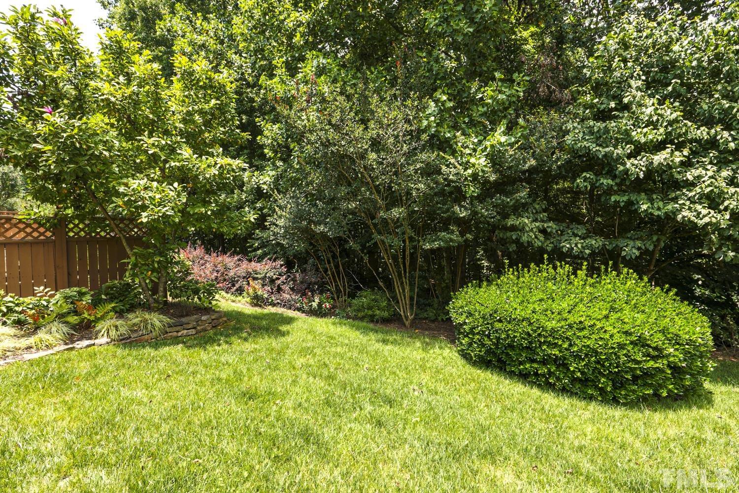 3917 Sunset Maple Court Raleigh, NC 27612 - Photo 10 of 54 a view of a yard with plants and large trees