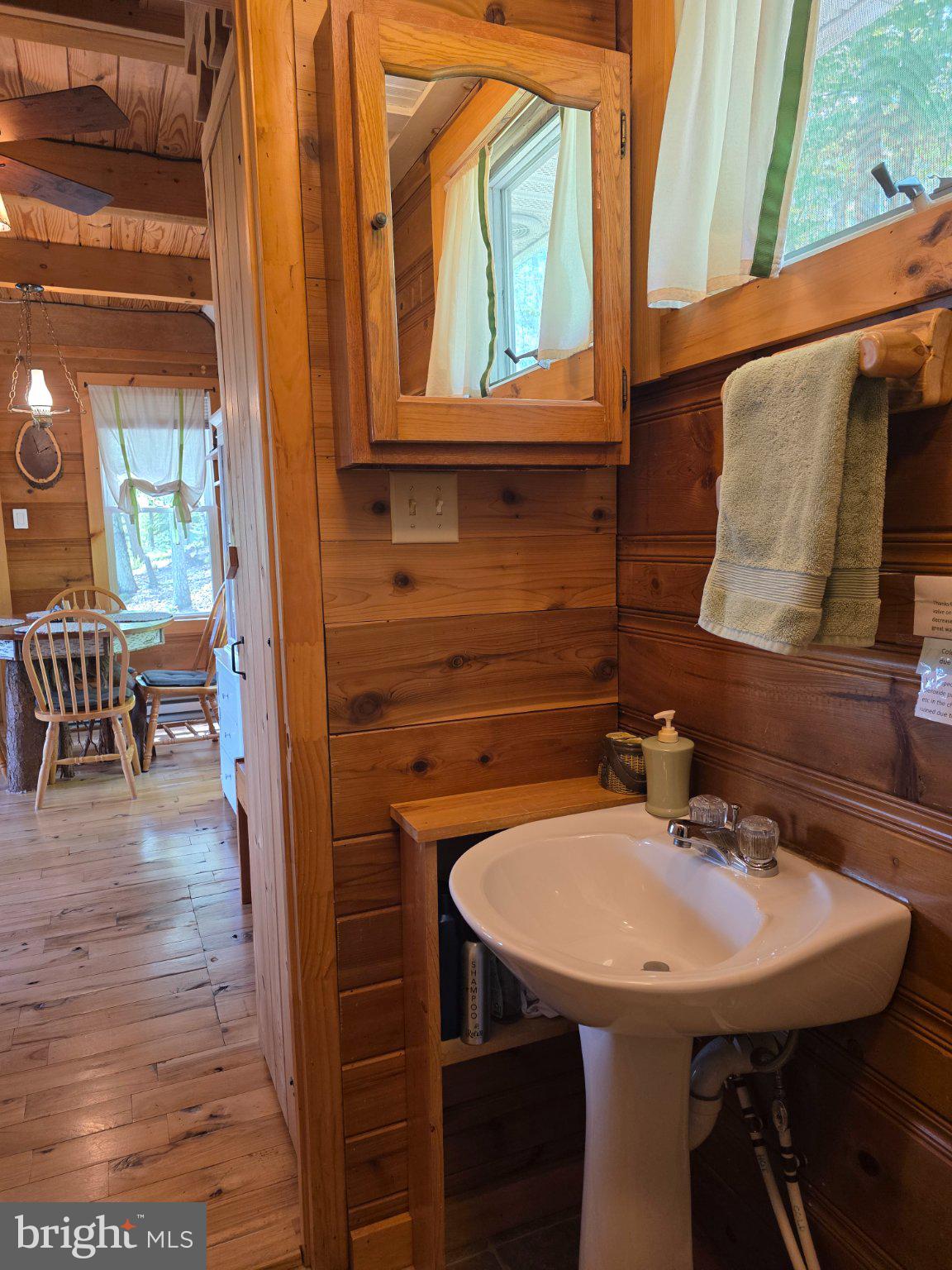 152 Sharp Ridge Lane Franklin, WV 26807 - Photo 18 of 53 a bathroom with a sink and a mirror