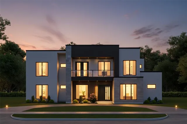 a front view of a house