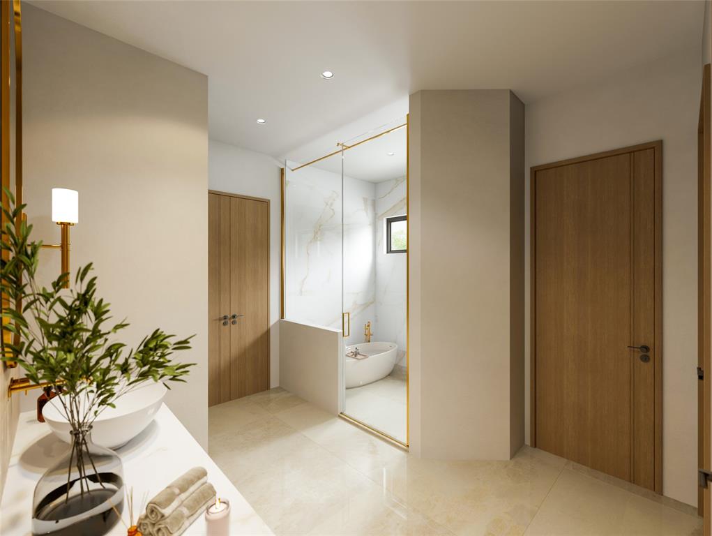 3135 Walnut Hill Lane Dallas, TX 75229 - Photo 6 of 12 a spacious bathroom with a potted plant