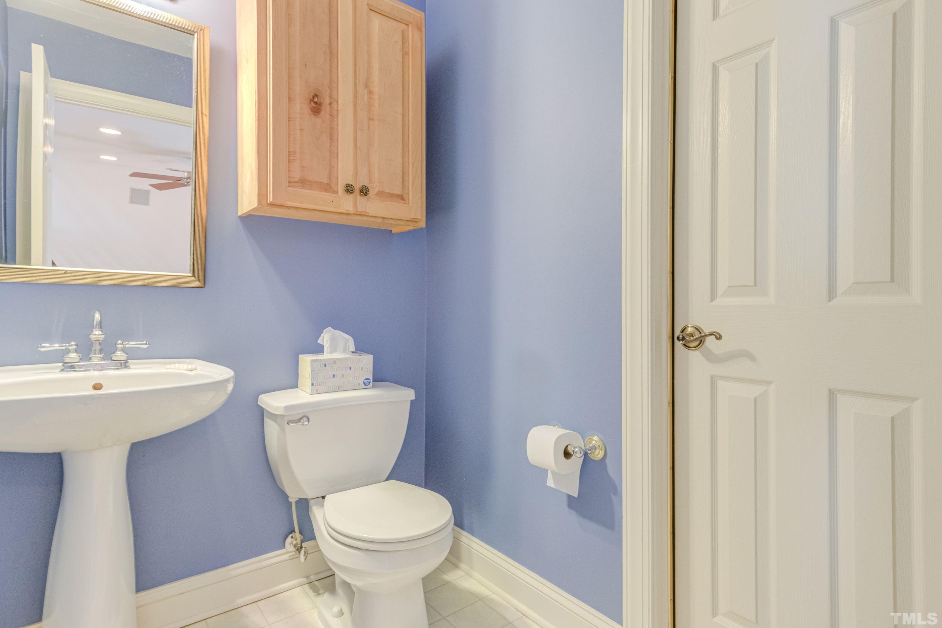 5646 Red Hill Church Road Coats, NC 27521 - Photo 22 of 31 a bathroom with a toilet a sink and mirror