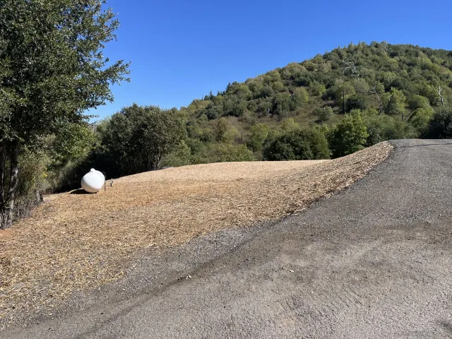 a view of a outdoor space with mountain view