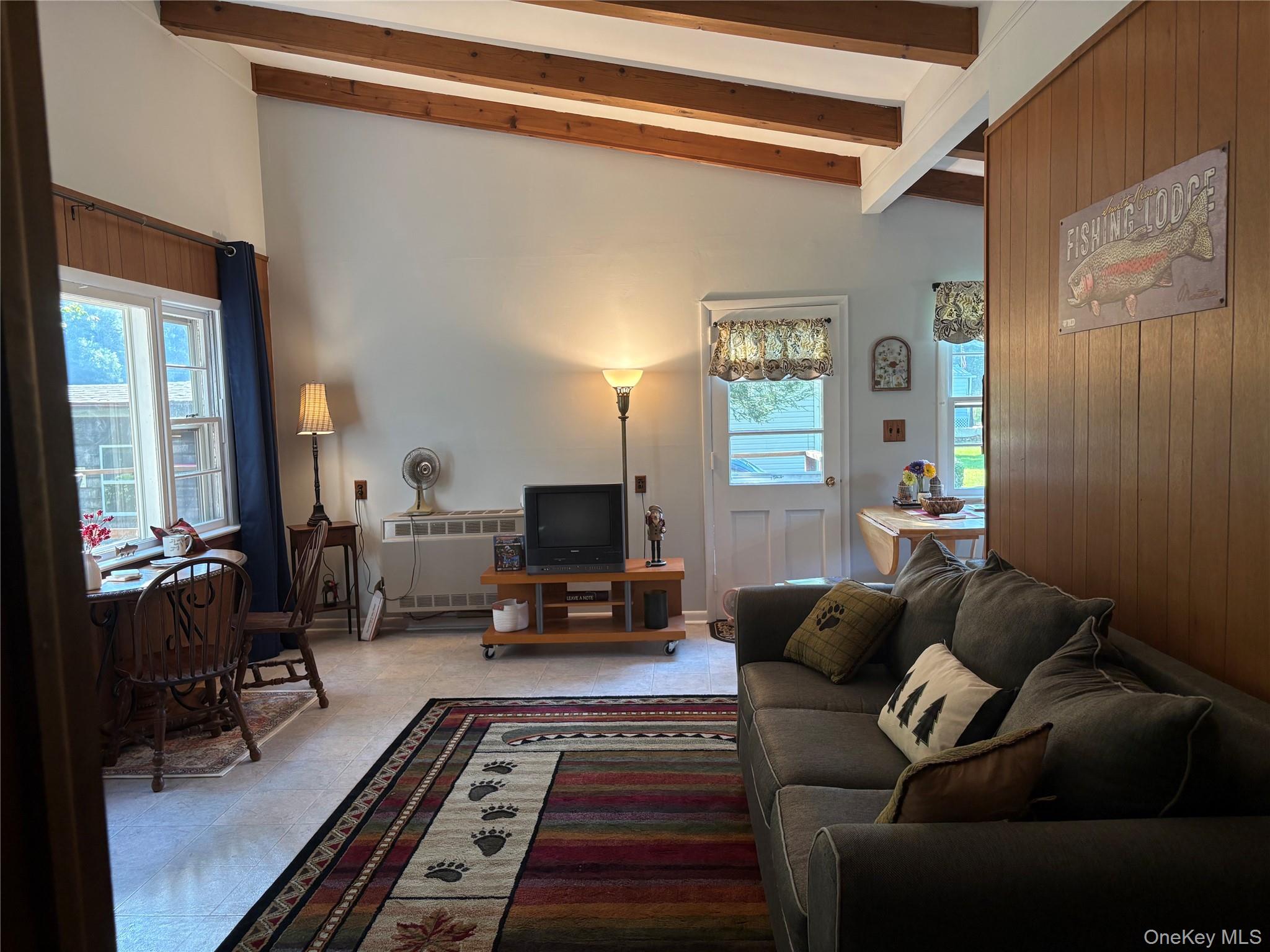 205 Long Flats Road East Branch, NY 13756 - Photo 11 of 14 a living room with furniture and a fireplace