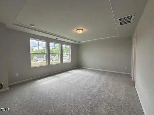 an empty room with an entryway