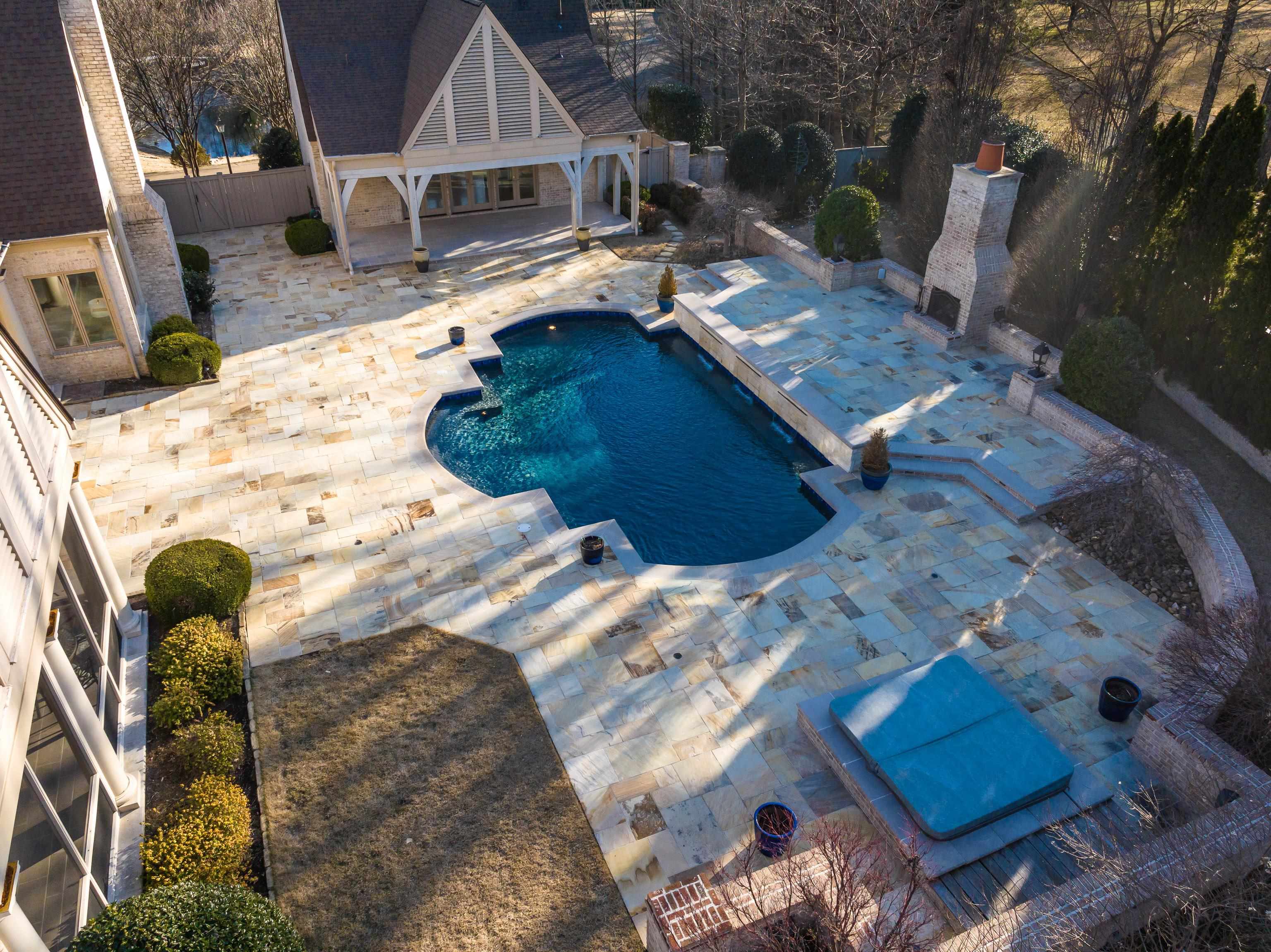 7807 Radford Ridge Road Germantown, TN 38138 - Photo 37 of 40 View of swimming pool featuring a patio area and an in ground hot tub
