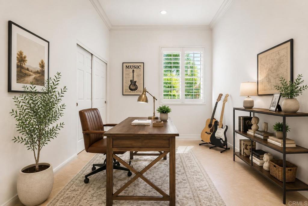 672 Inverlochy Drive Fallbrook, CA 92028 - Photo 48 of 75 a workspace with furniture and a window