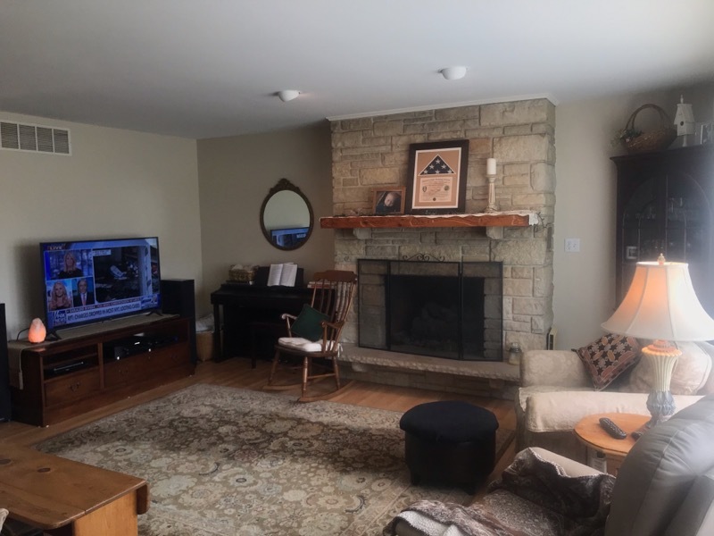 9-n087 Corron Road Elgin, IL 60124 - Photo 3 of 12 a living room with furniture a fireplace and a flat screen tv
