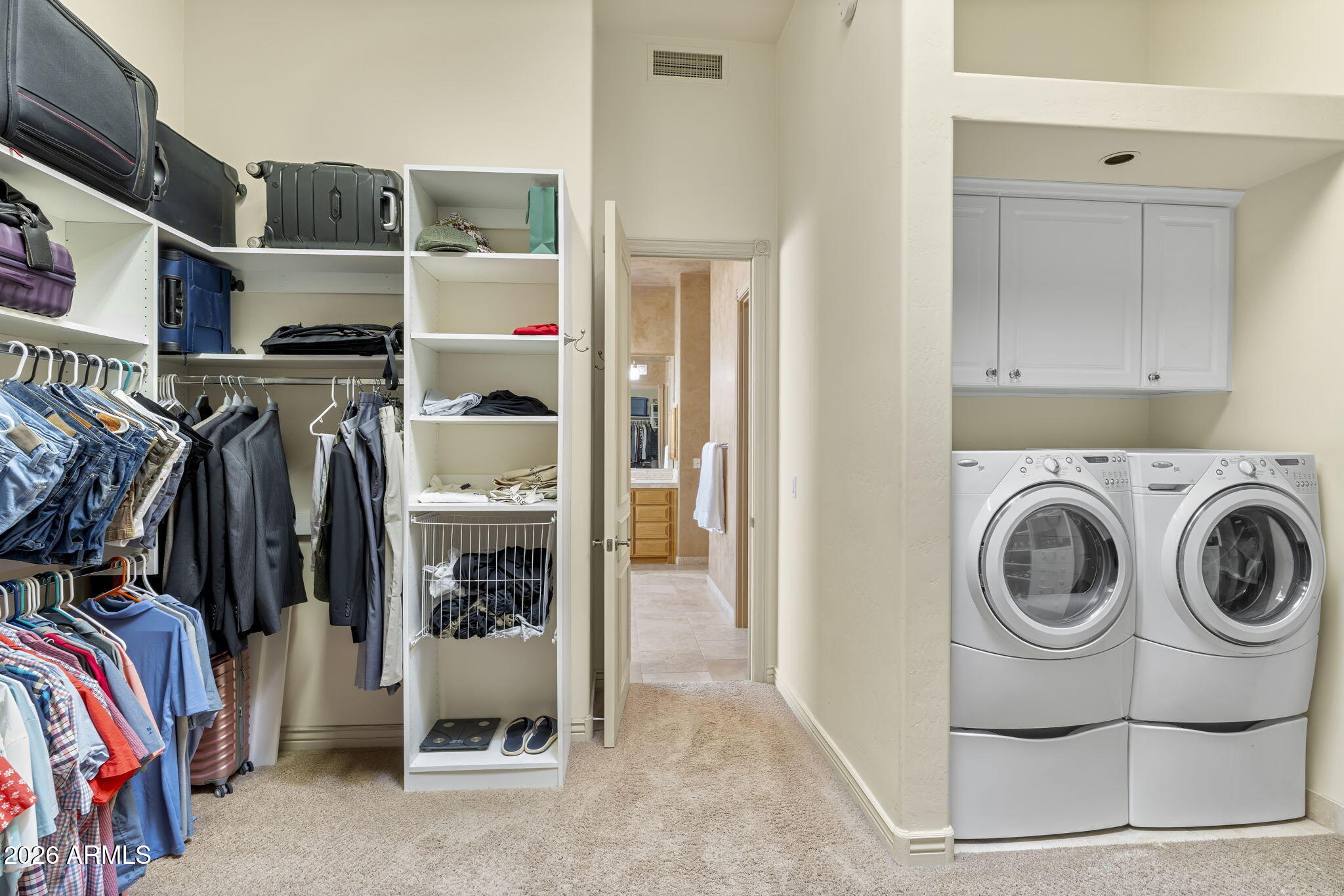 6427 East Horseshoe Road Paradise Valley, AZ 85253 - Photo 37 of 93 2nd Primary Closet - Washer & Dryer