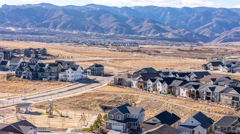 a view of a city and an ocean view