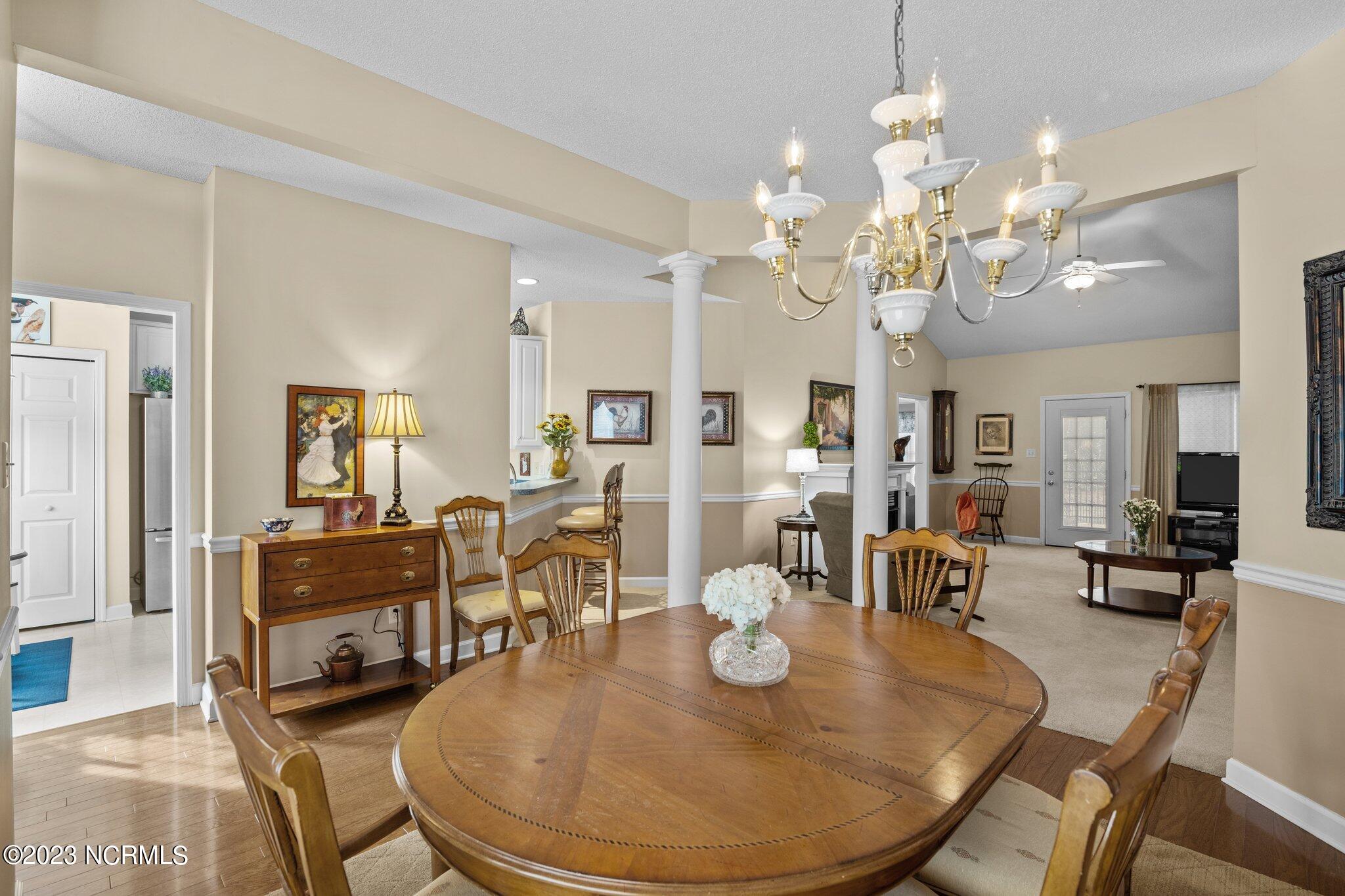 103 Neuchatel Road New Bern, NC 28562 - Photo 11 of 49 Dining to Living and Kitchen