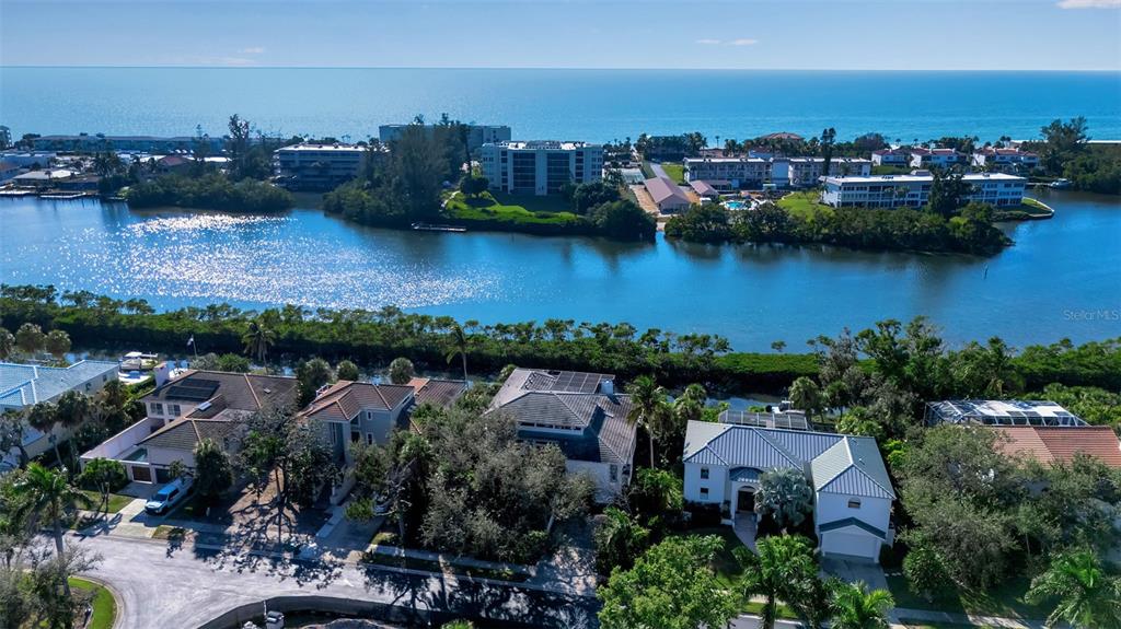 3361 Bayou Sound Longboat Key, FL 34228 - Photo 7 of 41 an aerial view of residential houses with outdoor space and lake view