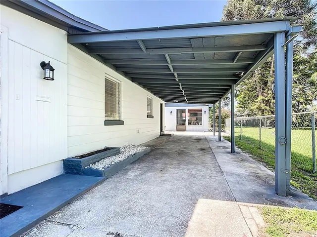 a view of a backyard of a house
