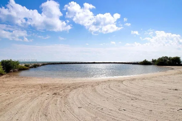 a view of a beach and ocean view