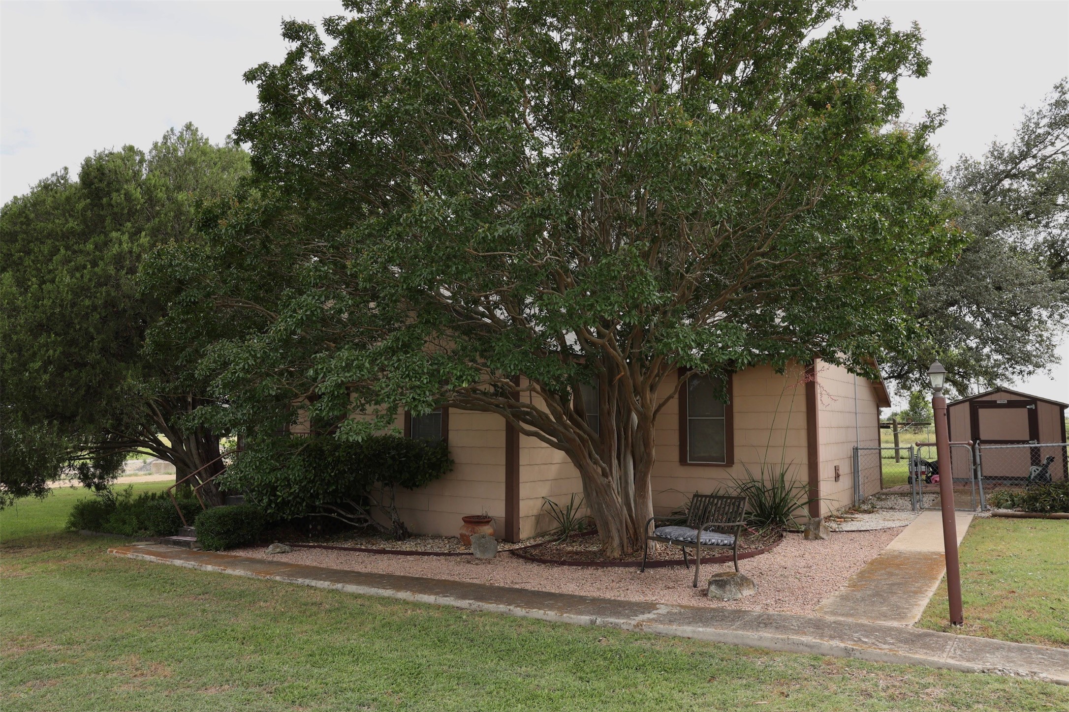 503 State Highway 95 Granger, TX 76530 - Photo 16 of 39 a front view of a house with garden and trees