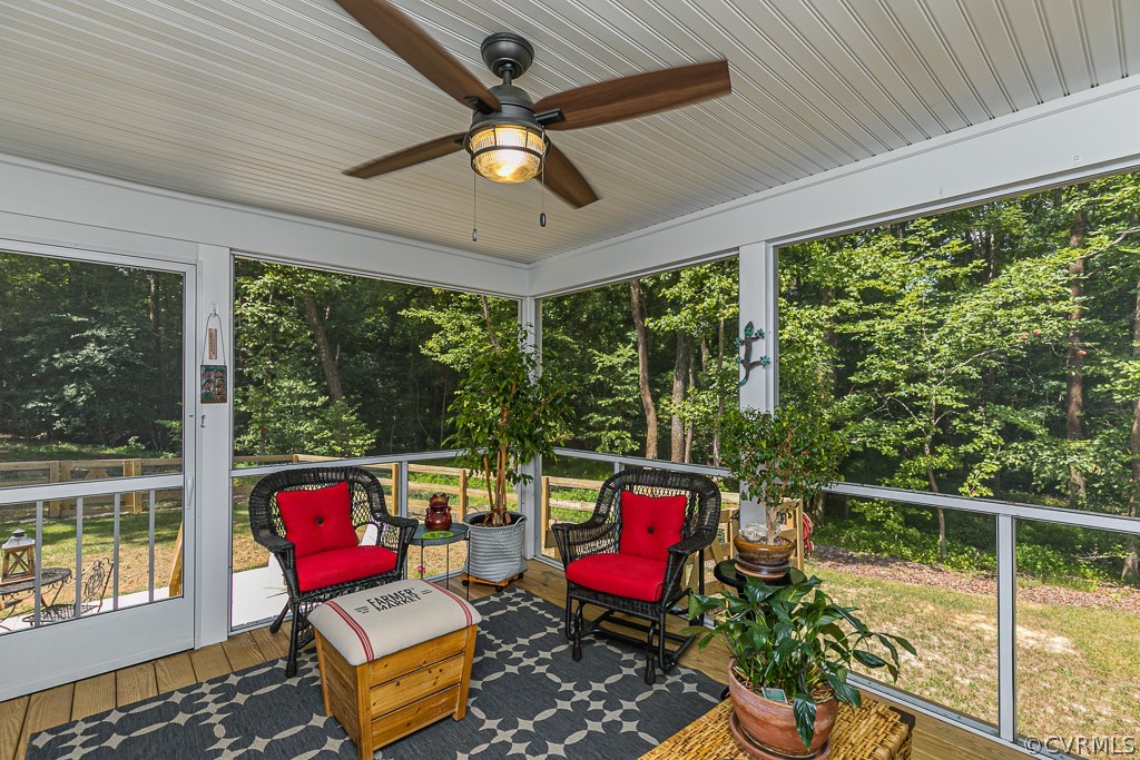 9035 Stumpy Road Ashland, VA 23005 - Photo 42 of 49 Screened In Porch with Ceiling Fan